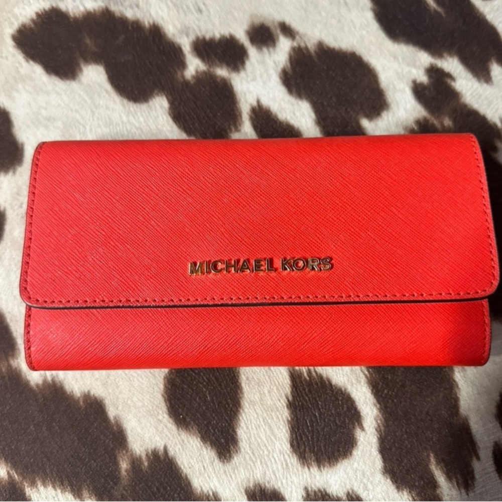 Michael Kors Red and Brown Satchel - Picture 5 of 6